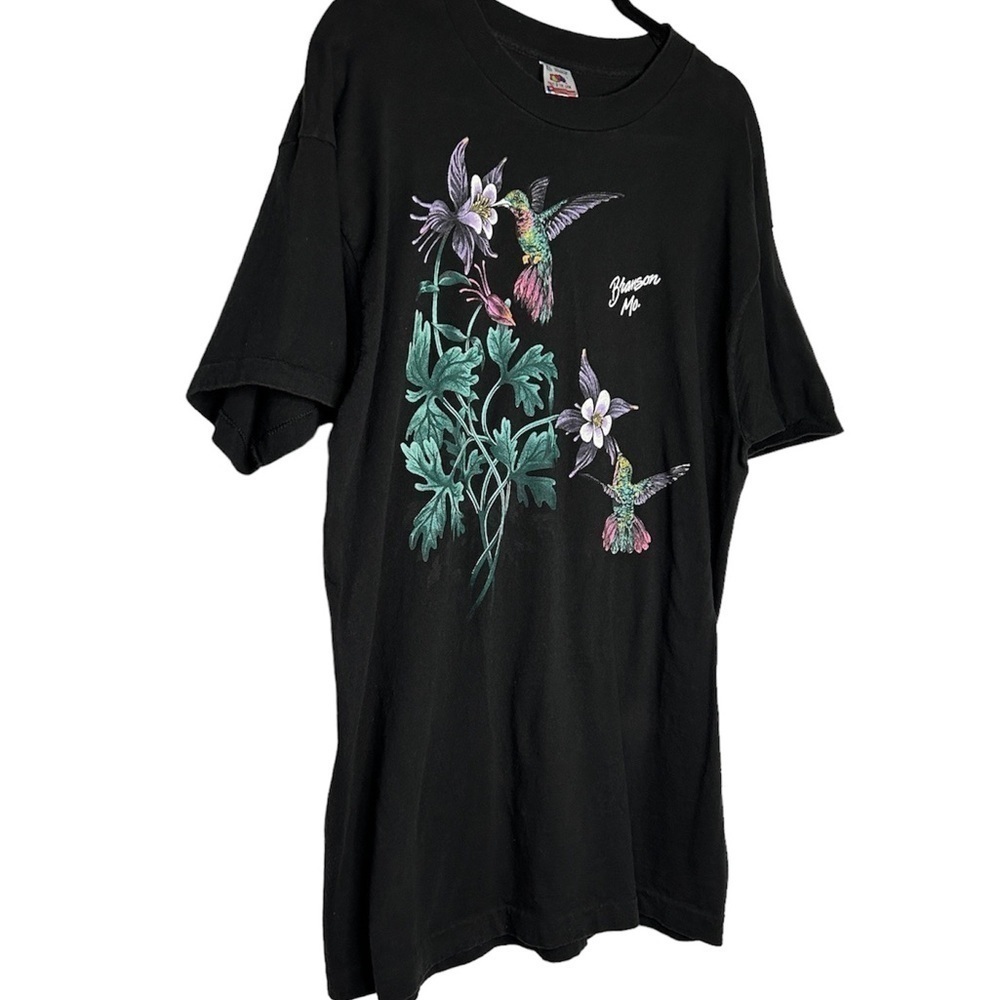 Vintage humming bird Branson MoGraphic tee Black single stitch USA Made XL - Picture 3 of 8